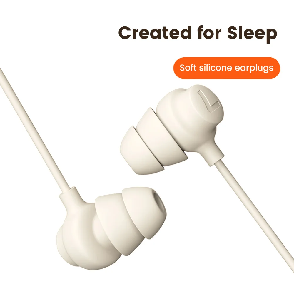 S8 auricolari cablati a gomito Sleep In-ear cuffie da 3.5mm cuffie con filo In Silicone con microfono 3.5Jack auricolari controllo In linea vivavoce