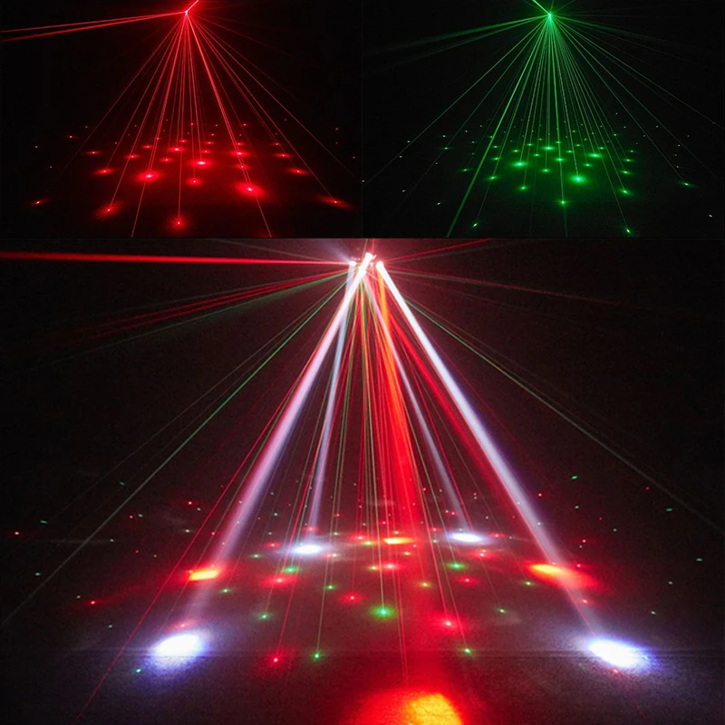 Remote Control LED Beam Moving Head Light DMX Red&Green Laser Amber Flash Effect Lighting DJ Disco Nightclub Party  Stage Lights