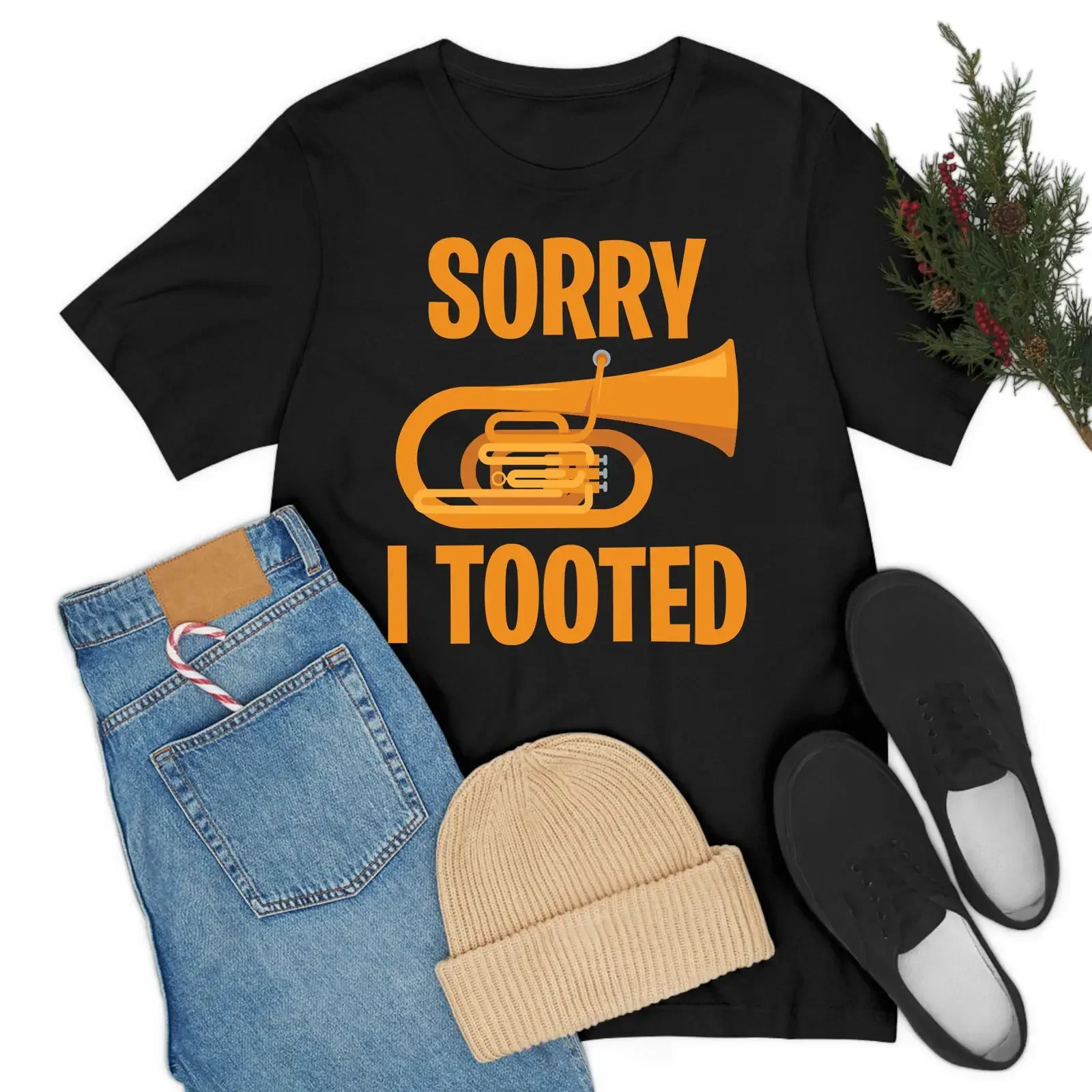 Funny Sorry I Tooted Baritone Euphonium Player Brass Band T Shirt  vintage Washed fashion streetwear Soft Comfortable graphic