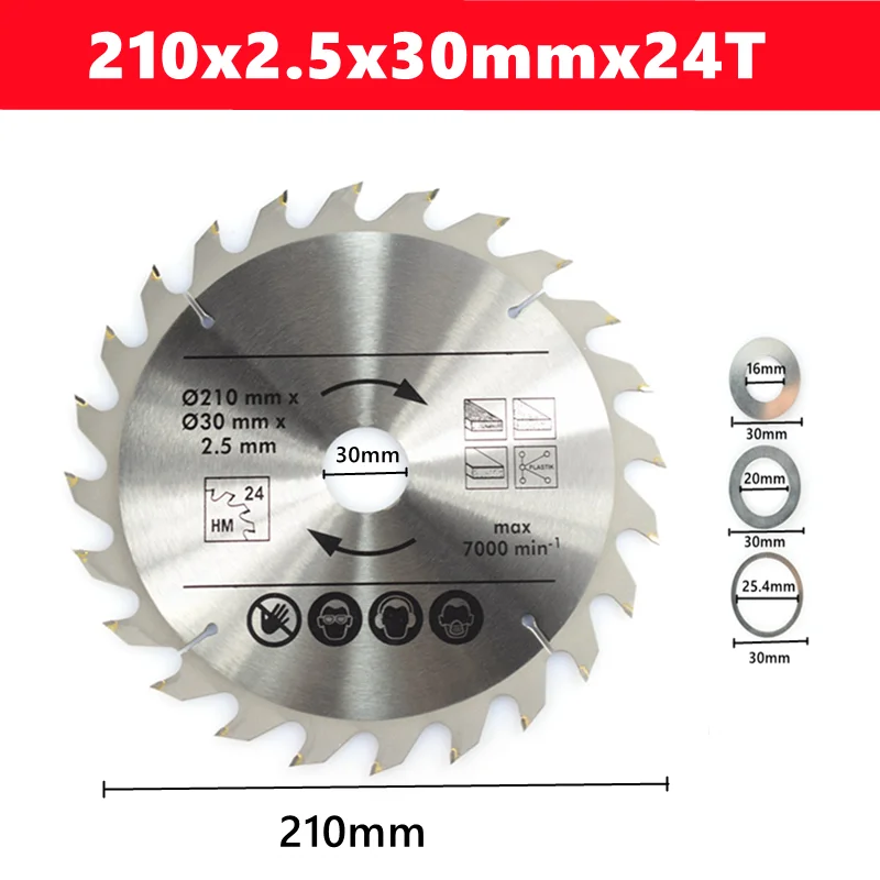 1pcs TCT houtbewerking zaagblad conventionele tandvorm 110/115/136/160/165/185/210/250/305mm houtbewerking zaagblad snijgereedschap - afbeelding 1
