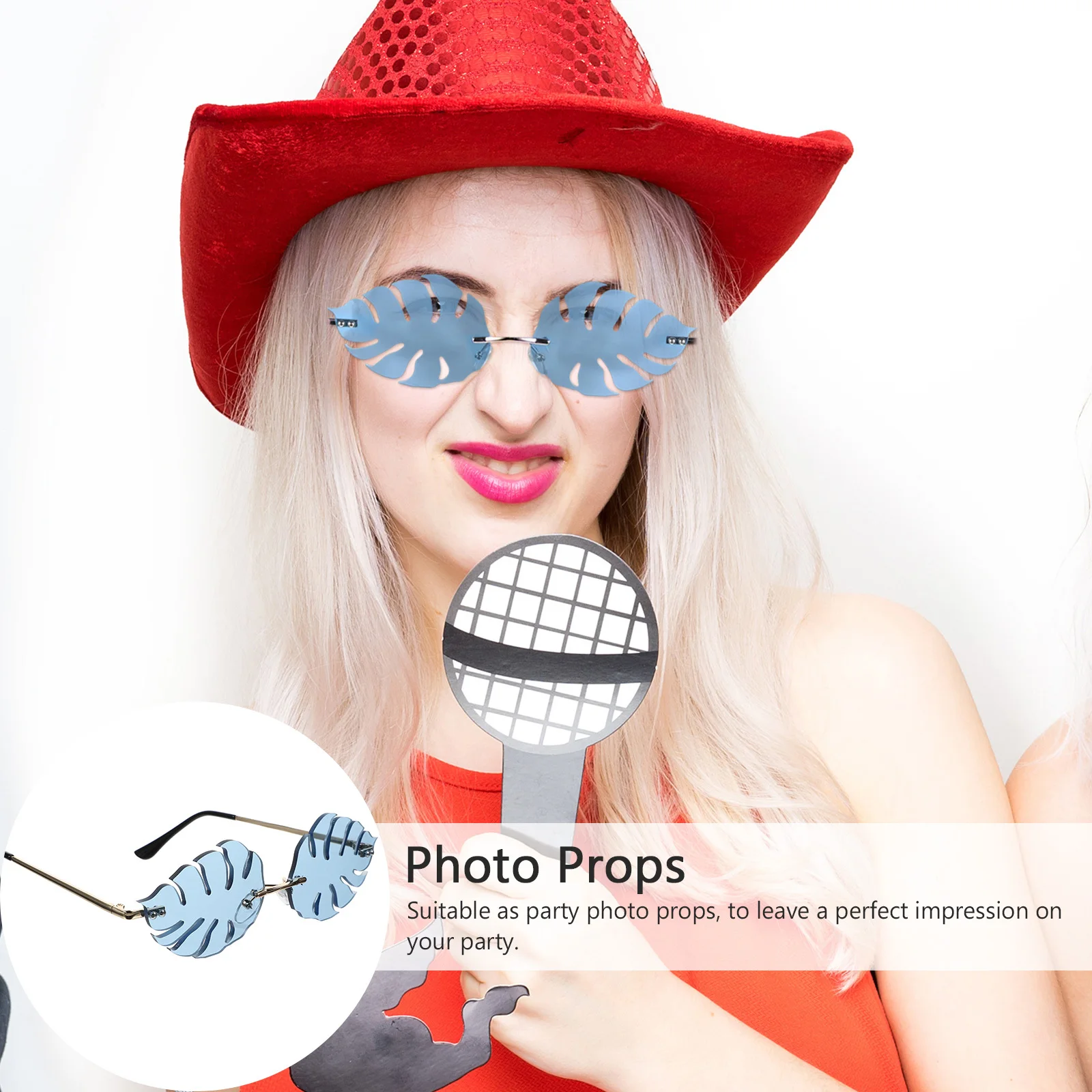 

1Pcs Shape Sunglasses Booth Props for Party Events Fun Glasses Accessories Unique Style Uv Protection