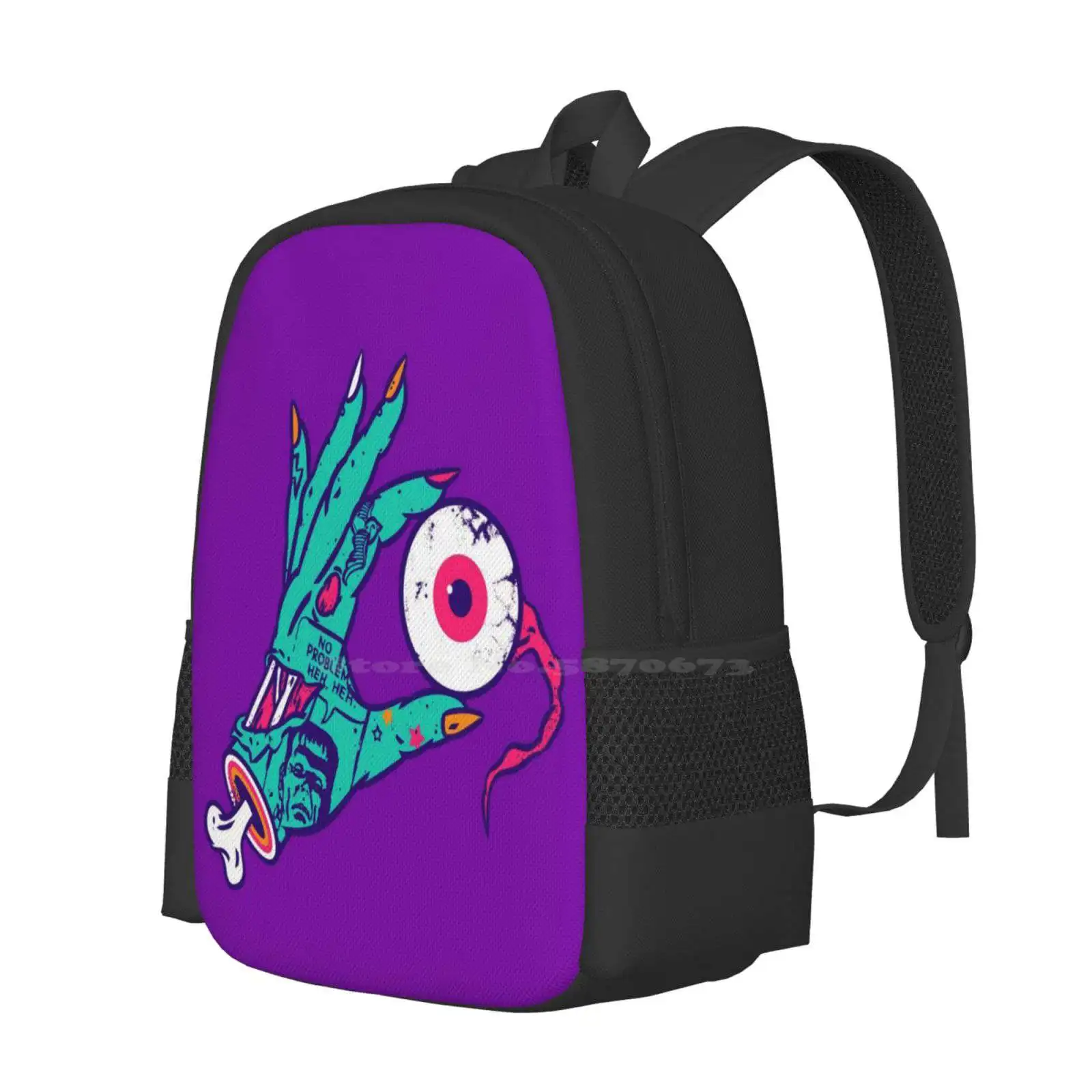 Spooky Halloween Backpacks For School Teenagers Girls Travel Bags Eye Spooky Halloween Prank Pumpkin Day Of The Dead Día De