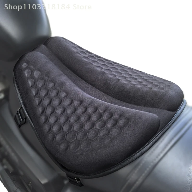 وسادة مقعد دراجة نارية ثلاثية الأبعاد من جل على شكل قرص العسل - وسادة ركوب مضادة للانزلاق وتخفيف الضغط