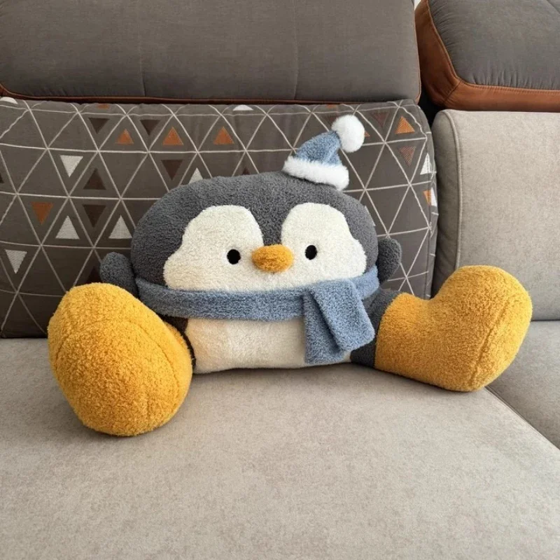 

Cartoon Animal Bedroom Penguin Backrest Sofa Cushion Soft Plush Triangle Multifunctional Pillow Accompany Children Gift
