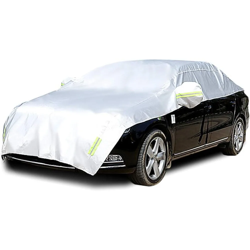 

Универсальный всепогодный автомобильный чехол из смеси хлопка для седанов — солнцезащитный козырек, защита от снега и водонепроницаемости