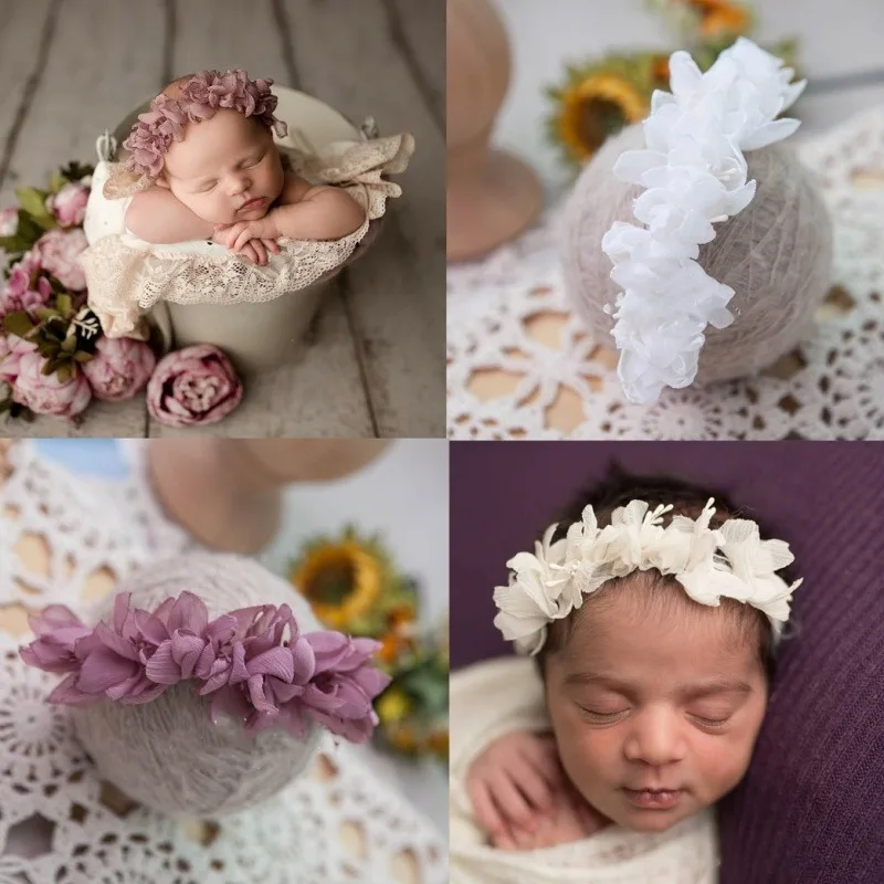 

Baby Headband Newborn Photography Props Girl Bows Flowers Bebe Infant Hair Accessories Headwear