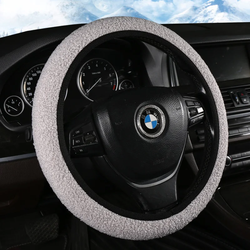 Car Steering Wheel Cover  Without Inner Ring Suitable for Different Shapes of Steering Wheels Keep Warm  Non-slip