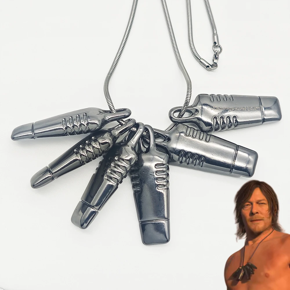

Игра Death Stranding 2 на пляже Сэм, ожерелье для косплея, купидон, соединительная подвеска, металлическая готическая цепочка на ключицу, ювелирные аксессуары