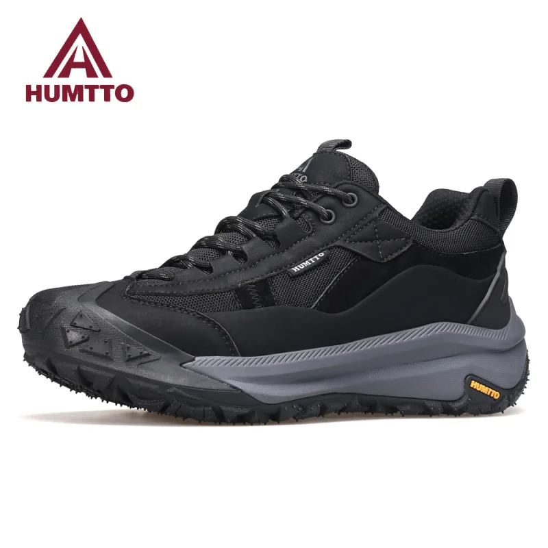 

HUMTTO Hiking Shoes Luxury Designer Leather Boots for Men 2023 Outdoor Climbing Trekking Sneakers Mens Sports Walking Man Shoe