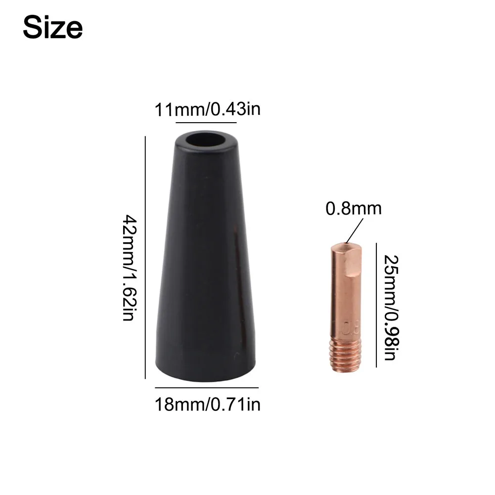 Black Flux Core Welding Kit Increased Working Efficiency Long Service Life Stable Current Flow Metal Fabrication