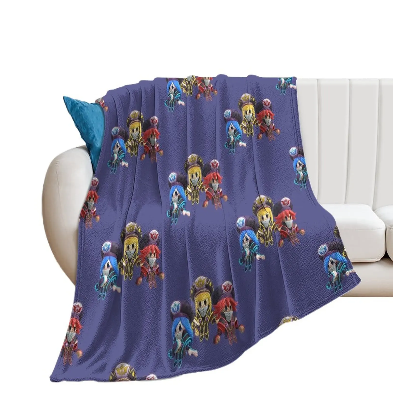 

The Three Mage Sisters - Zan Partizanne, Flamberge, and Francisca Throw Blanket Sofa Throw Warm Camping Luxury St Blankets