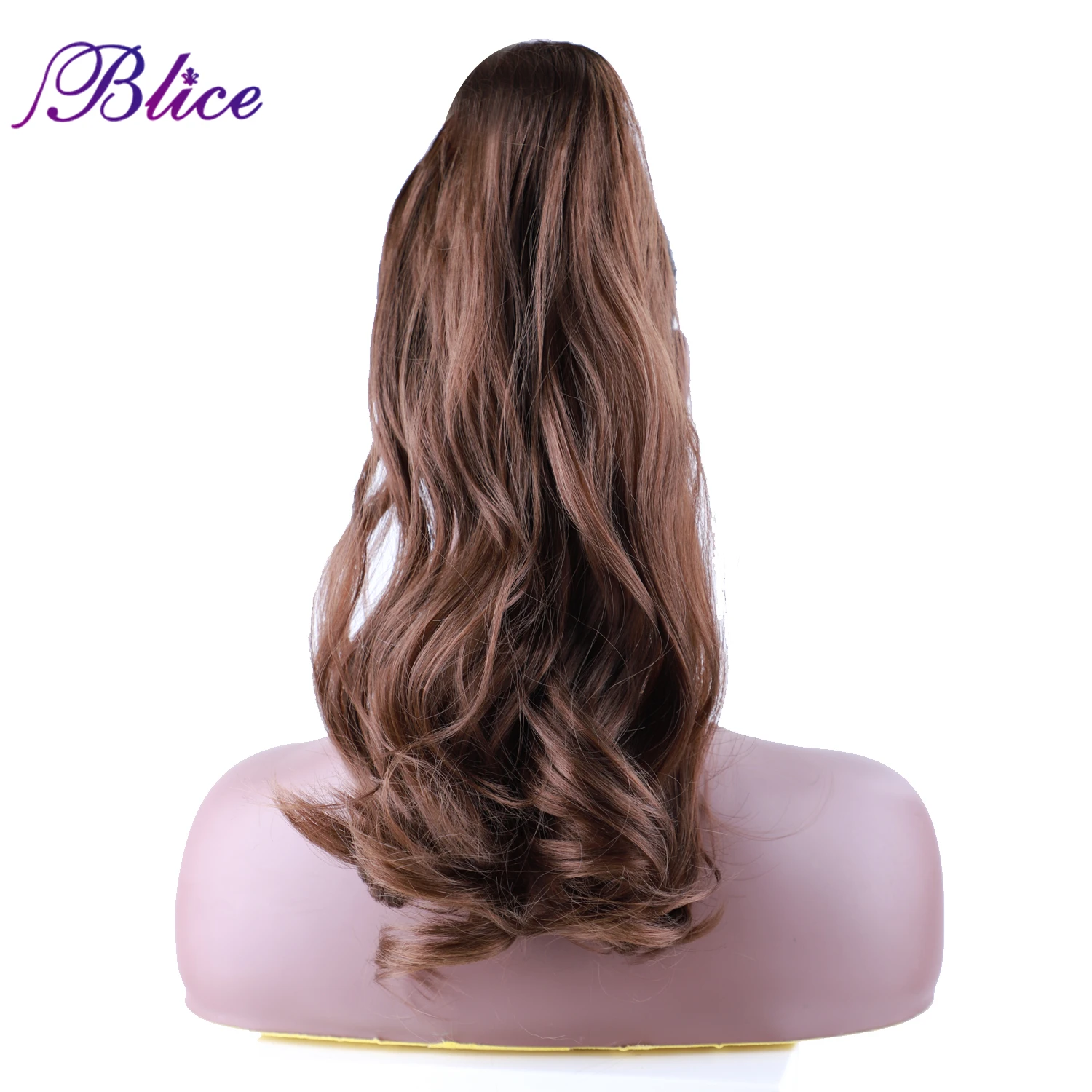 

Blice Synthetic Drawstring Ponytail Extensions With Claw Hair Pieces Curly MIxed Color 18 inch HairTails For Women