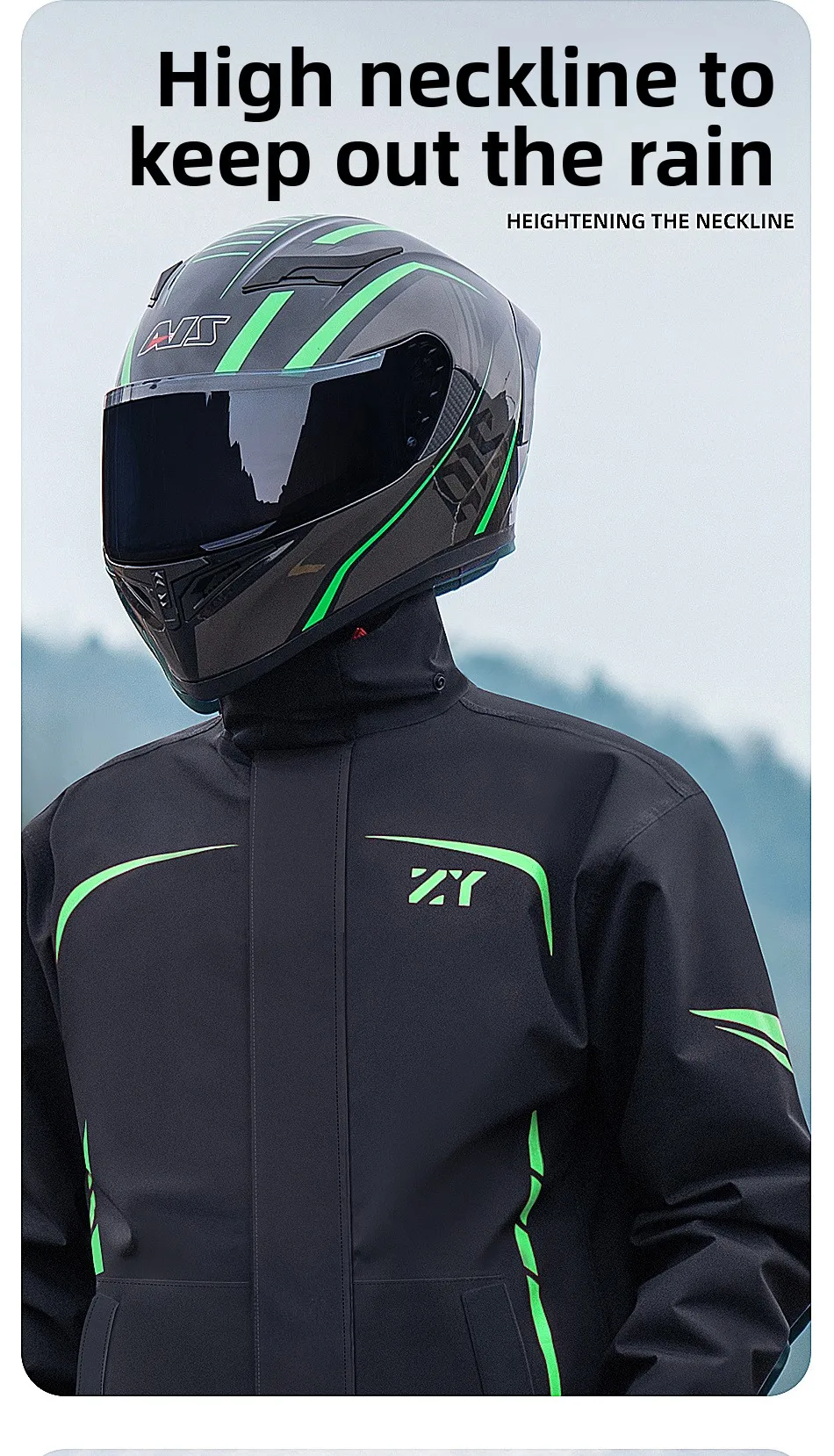 

Мотоциклетный дождевик для мужчин, непромокаемый костюм от ливня, раздельный комплект дождевой одежды для курьеров и водителей электроскутеров