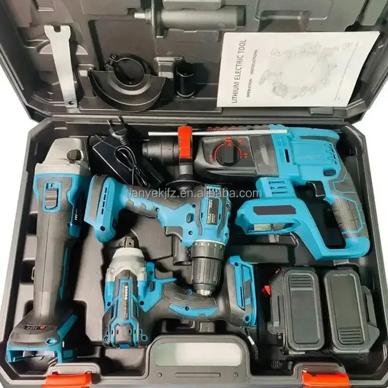 Herramientas eléctricas inalámbricas Juego de tres piezas de herramientas eléctricas Kit combinado Venta al por mayor Profesional 3 en 1 Estuche rígido Ty 54 * 39 * 17 OEM,ODM CN;LIA