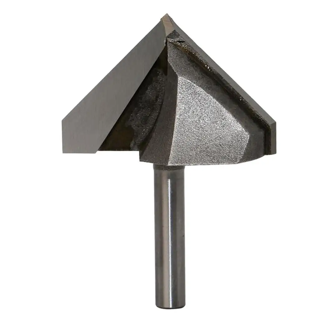 Bit Alur V Diameter 90 Derajat 1/4 x 1-3/4 Inci - Alat Ukir Kayu Perak