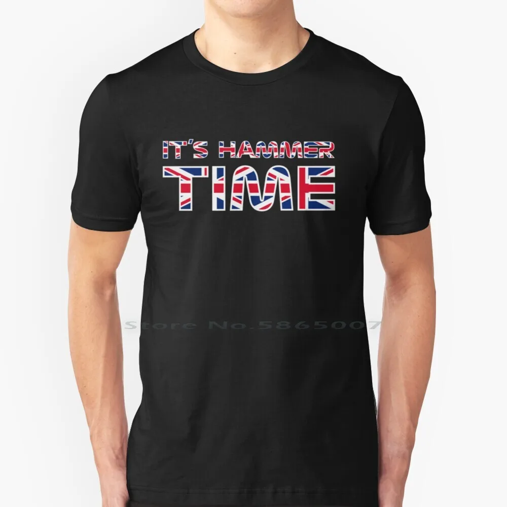 It′s Hammer Time #44 Lewis-Flag Of Great Britain 100% Cotton T Shirt F 1 Rider Car Lewis Crash Fire The Marshals Are The Unsung