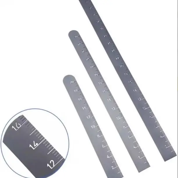 Accurate measurement tools, metal rulers for students, portable rulers for learning and working