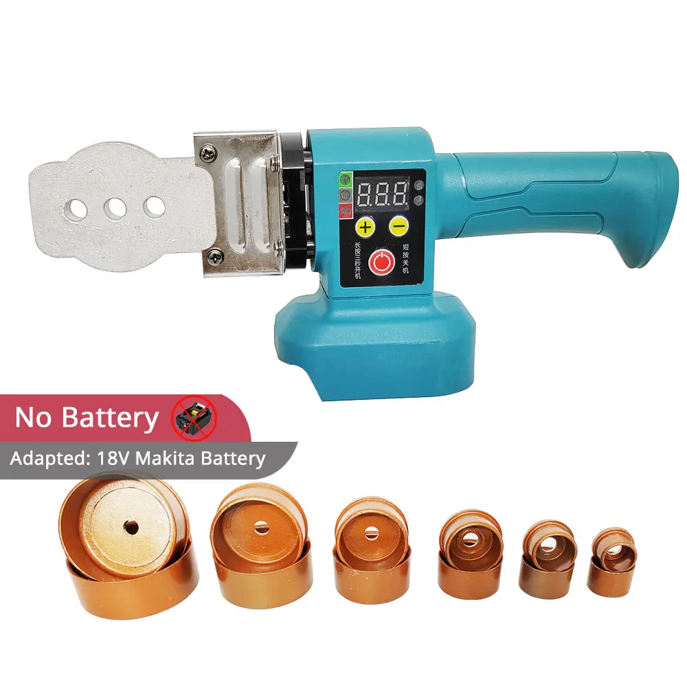 

【Hot】Cordless PPR Pipe Welding Machine 20-63mm Water Pipes Melting Device With Replacement Heads Fuse Machine
