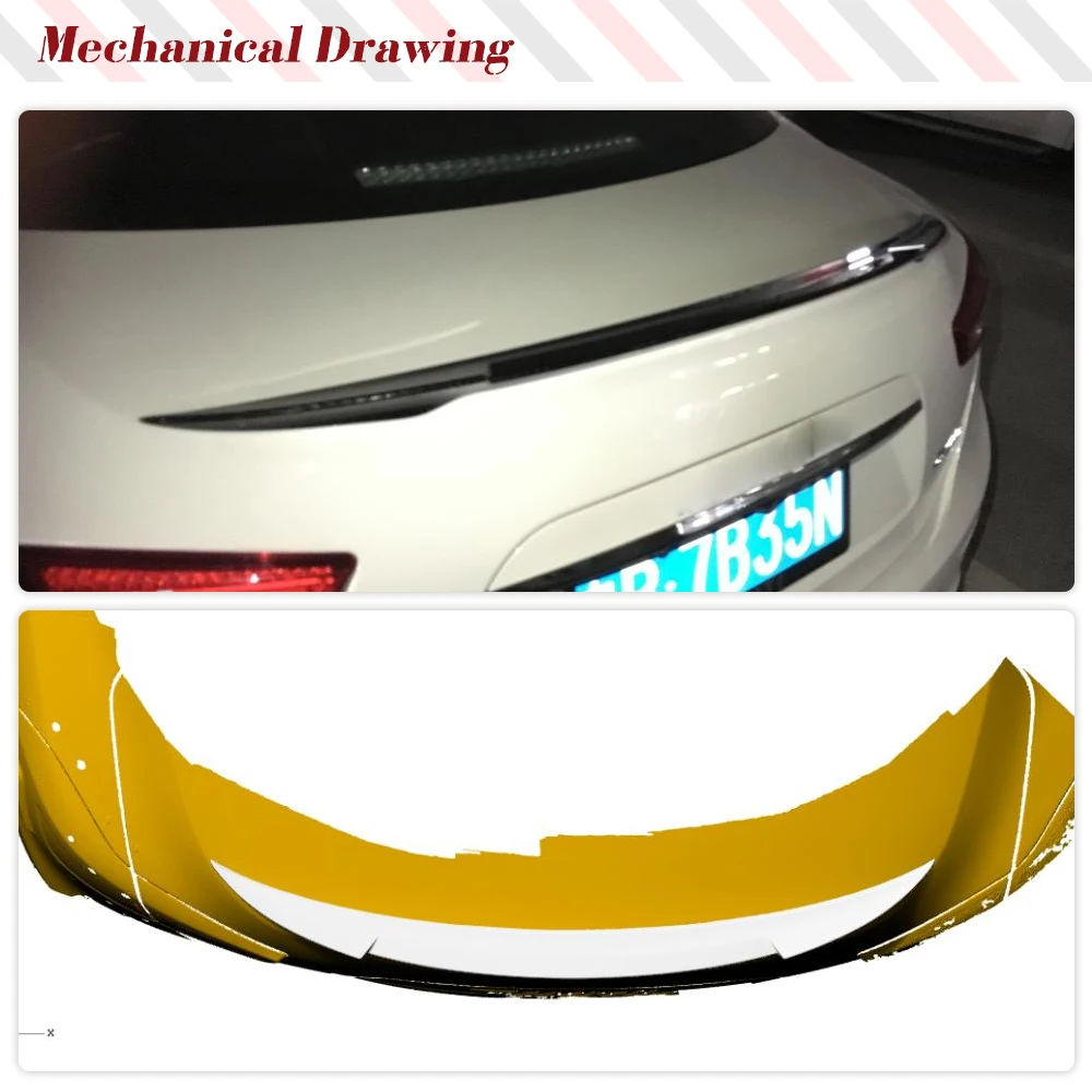 Real Carbon Fiber Car Rear Boot Spoiler Racing Wing Lip for Maserati Ghibli S Q4 Sedan 4 Door 2014 - 2020