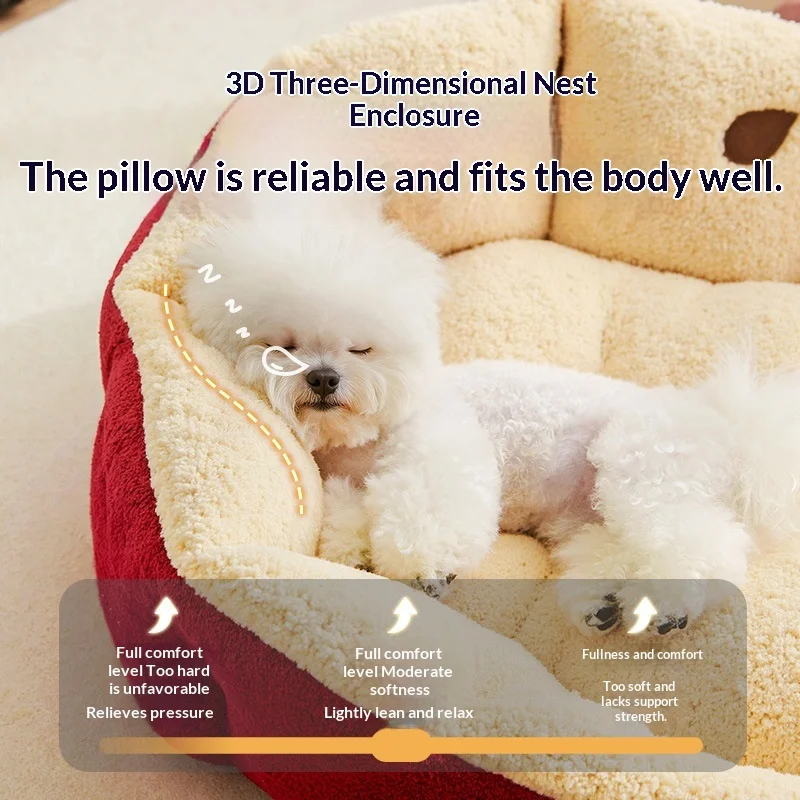 Cama todo tiempo para gatos y perros pequeños – Sofá nido lavable - imagen 4