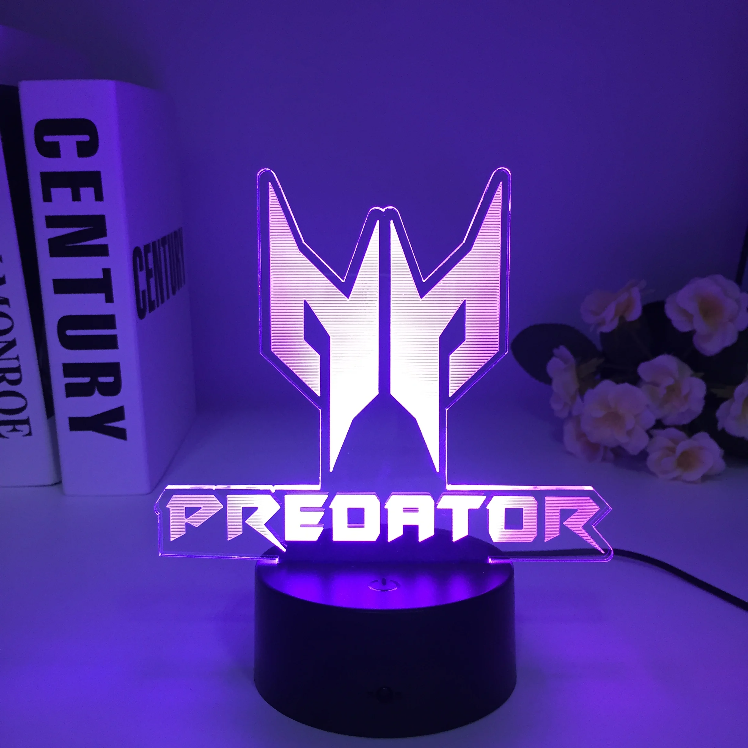 Predator Figure 3D Lights for Bedroom Decor Wooden Nightlight Kids Birthday Gift Manga Gadget Colors Led Night Light Dropship