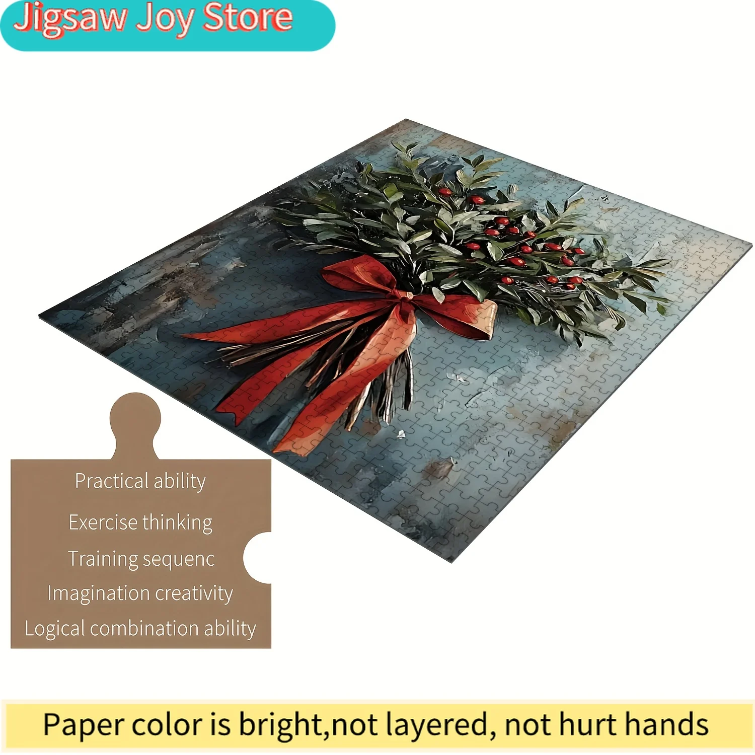 

Пазл, разработанный для всей семьи, с рождественскими украшениями. Эти деревянные поделки состоят из точно сшитых деталей, Prom.