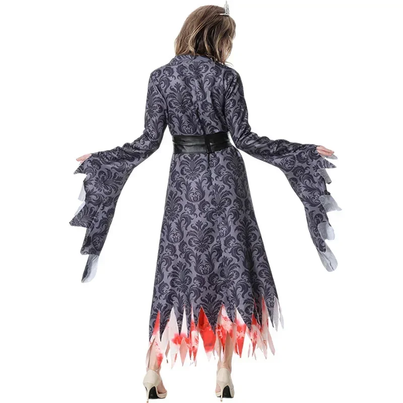 SN88 Zombie Princess Costume for Adult Women Gothic Vampire Costume Fancy Dress Female Scary Halloween Cosplay for Women Zombie