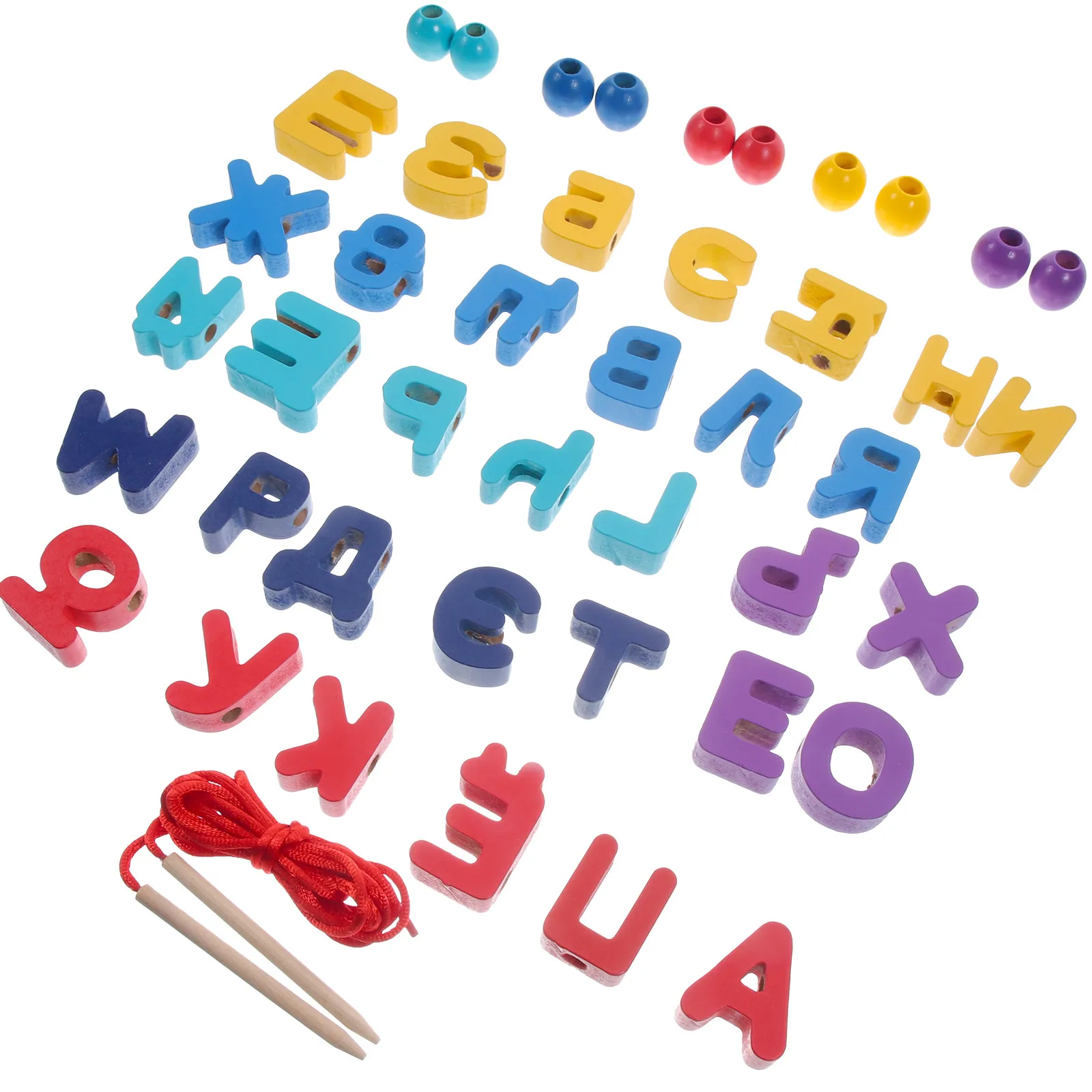 

1Set Wooden Russian Alphabet Puzzle Educational for Toddlers Fine Motor Skill Development Early Childhood