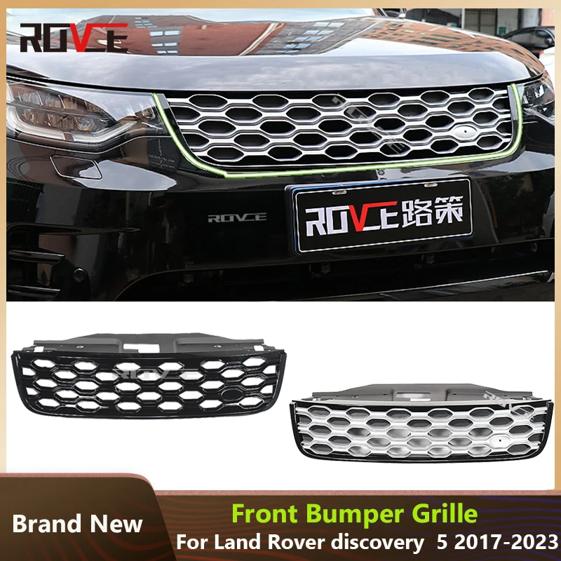 ROVCE Car Racing Grills For Land Rover Discovery 5 2017-2023 Front Bumper Grille LR160076 LR160075 Accessories