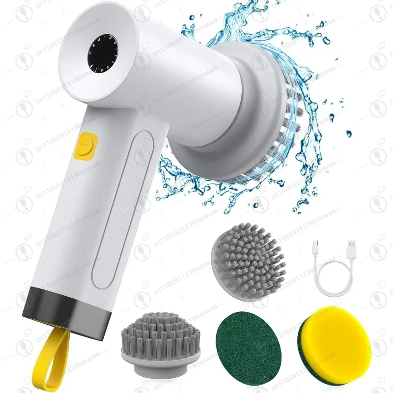 

Household Kitchen Dishwashing Brush USB Bathroom Rotary Scrubber Sink Electric Scrubber