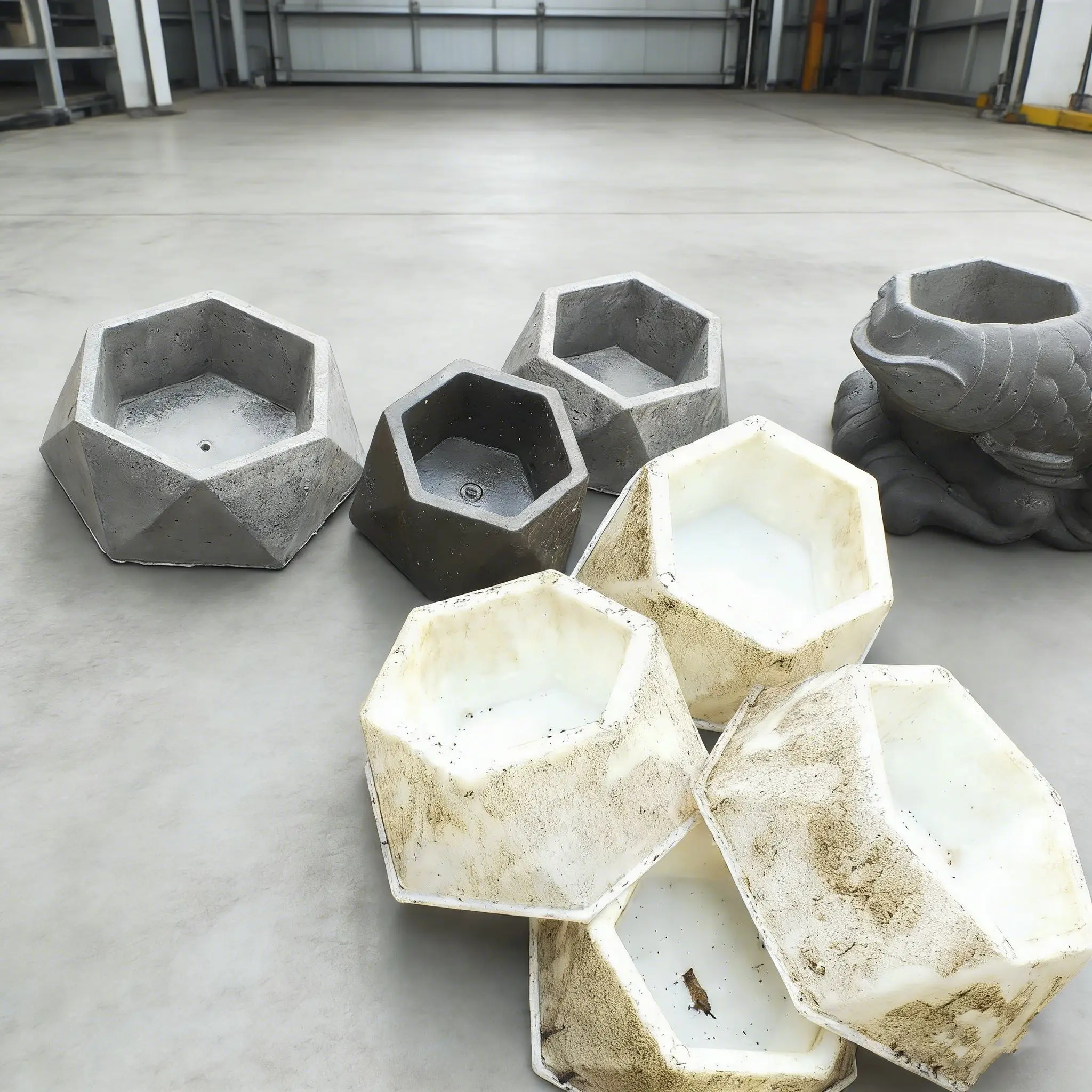 

Plastic Succulent Planter Mold, Reusable DIY Flower Pot Form, Lightweight Cement Mould for Home Use Small Business