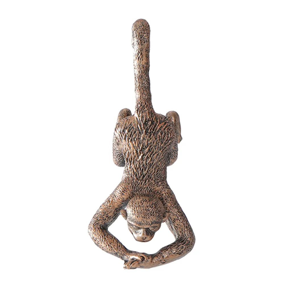 Resin Hanging Monkey Pendant Yard Statue Creative Garden Ornament Indoor Outdoor Tree Hanging Monkey Decor Garden Decorations