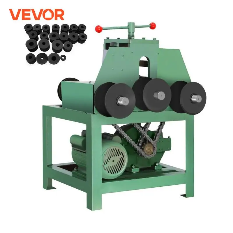 VEVOR Electric Pipe Tube Bender with 9 Round & 8 Square Die Set 1500W 110V 220V Copper Coils Motor for Industry Factory Building