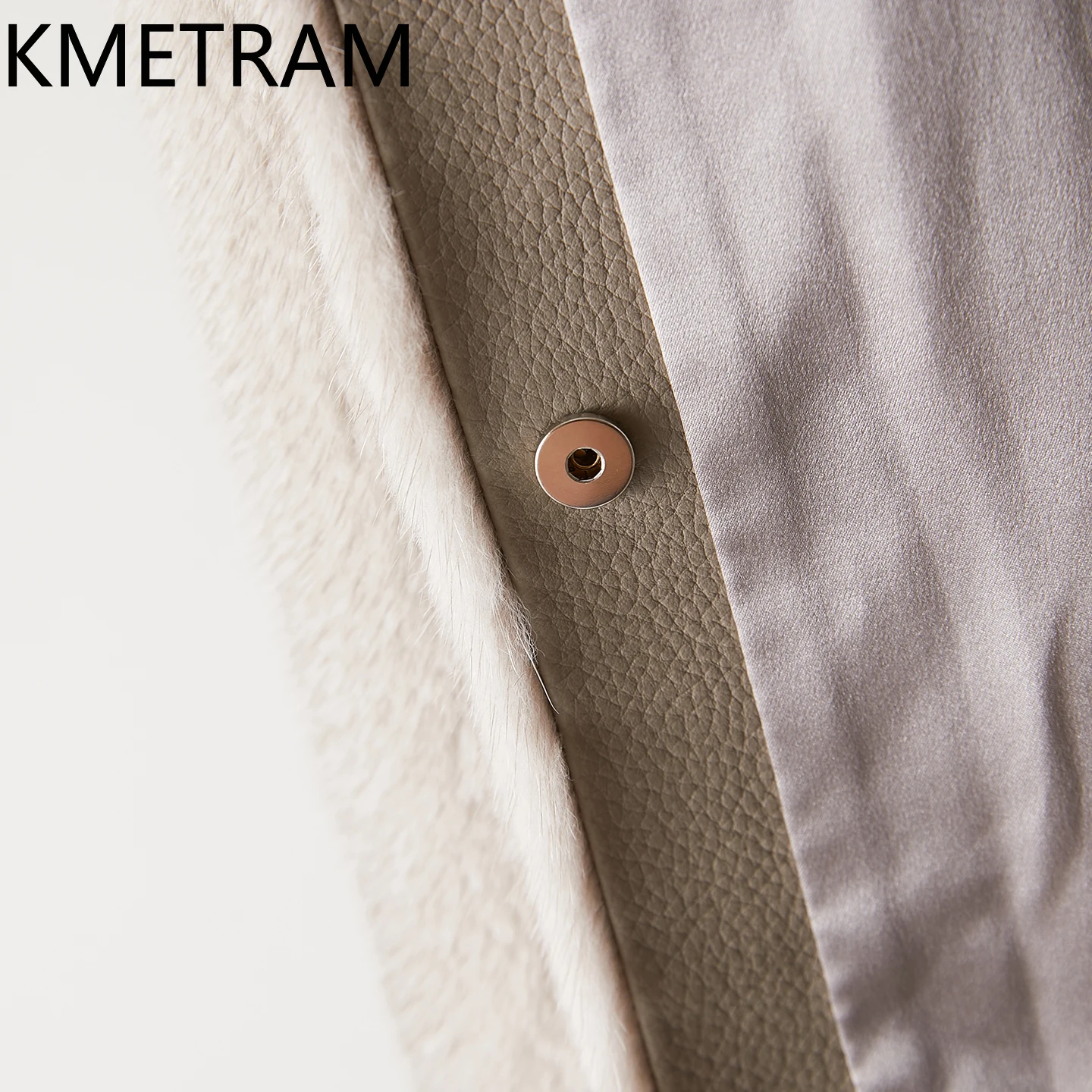 KMETRAM 100% معاطف فرو المنك امرأة منتصف طول معطف الفرو الحقيقي 2025 شتاء دافئ جديد في ملابس خارجية النساء الملابس fourrures فام