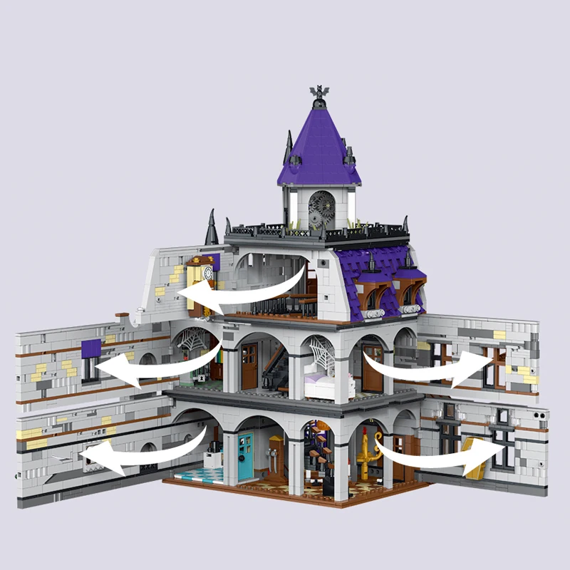 신비한 건물 하우스 빌딩 세트, 도시 아파트 매장 건축 모듈식 빌딩 블록 모델 키트, 선물 4190pcs