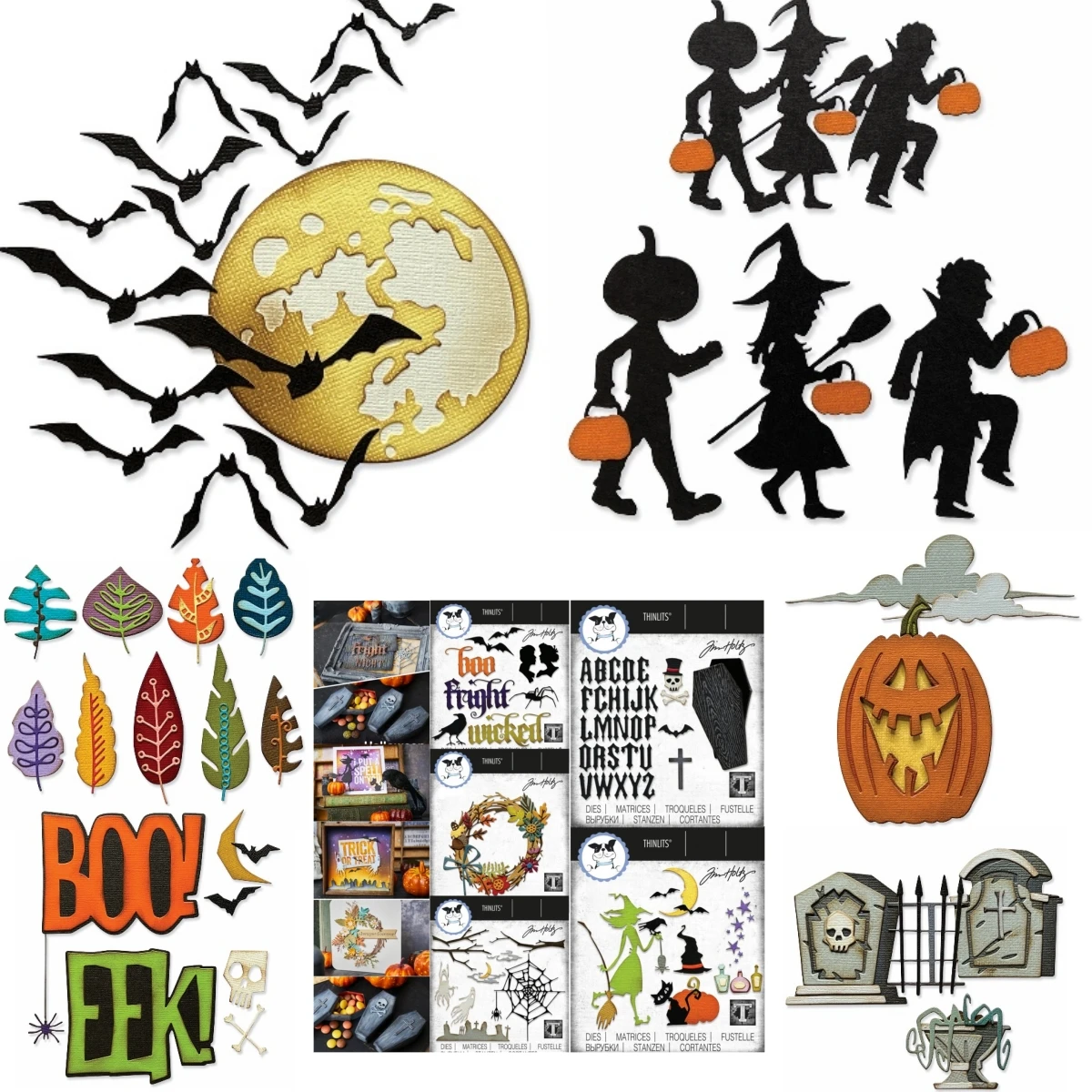 

2024 Halloween New Moonlight Metal Cutting Dies Scrapbook Embossed Make Paper Card Album Diy Craft Handmade Template Die Cut