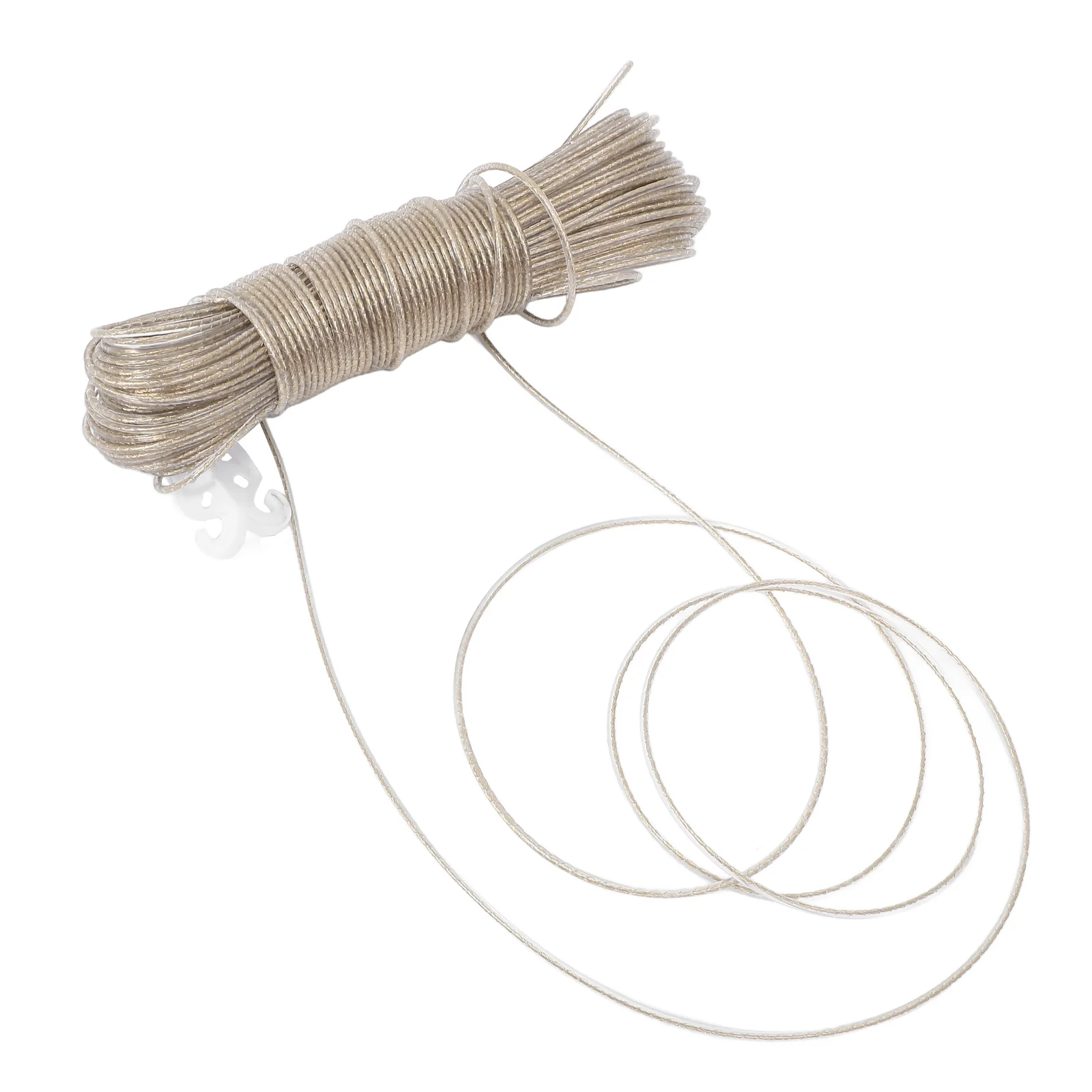 

50M Super Heavy Duty Steel Core Laundry Ropes Outdoor Clothesline 3X50M Transparent Windproof NonSlip Dry Home Storage