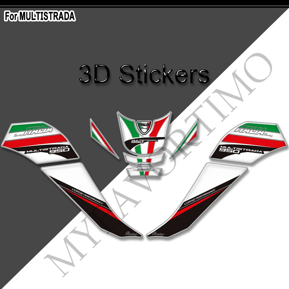 Per Ducati MULTISTRADA 950 S 950 S moto Gas olio combustibile Kit ginocchio serbatoio Pad Protector Sticker decalcomanie