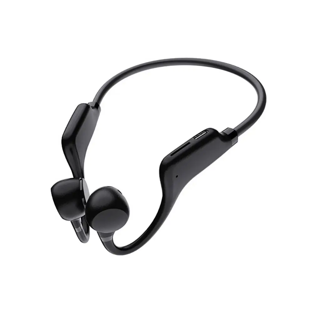 Bone Conduction Earphones Ear-hanging Waterproof Earbud With Mic Anti-sweat Outdoor Sports Stereo Wireless Headset For