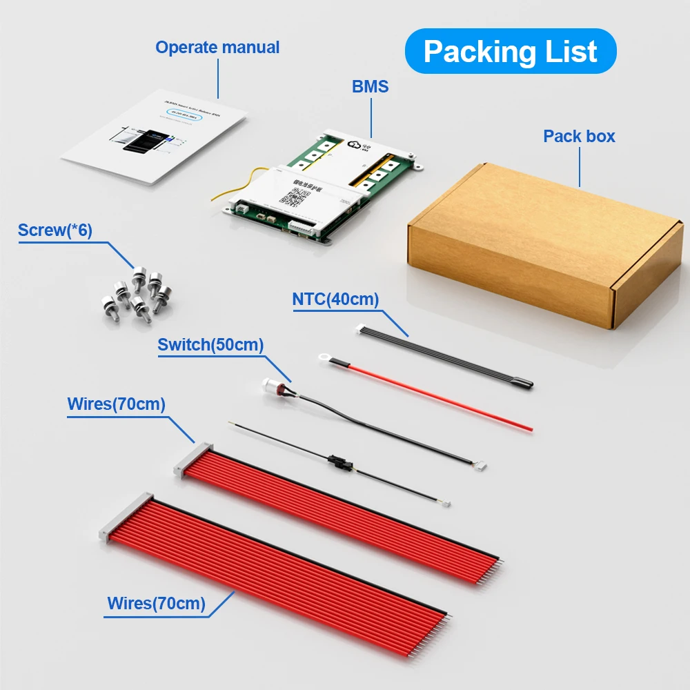 JIKONG JK BMS 3S 4S 5S 6S 7S 8S 12V 24V 1A 2A Smart Active Balance BMS for LifePo4 Li-ion LTO Battery 100A 200A BT APP CAN RS485