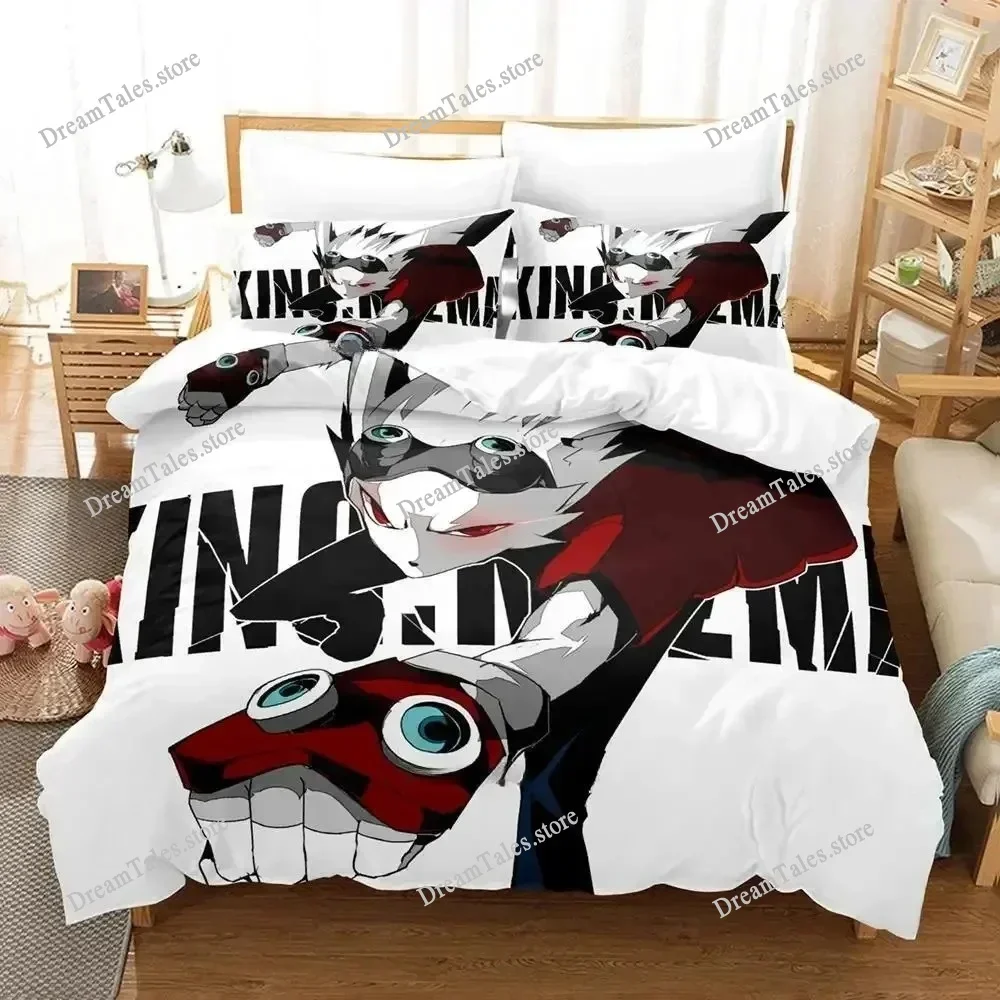 

Cool King Kazma Summer Wars Bedding Set Cartoon Anime Adult Kid Bedroom Duvet Cover Sets 3D Print Home Textiles Luxury Gift