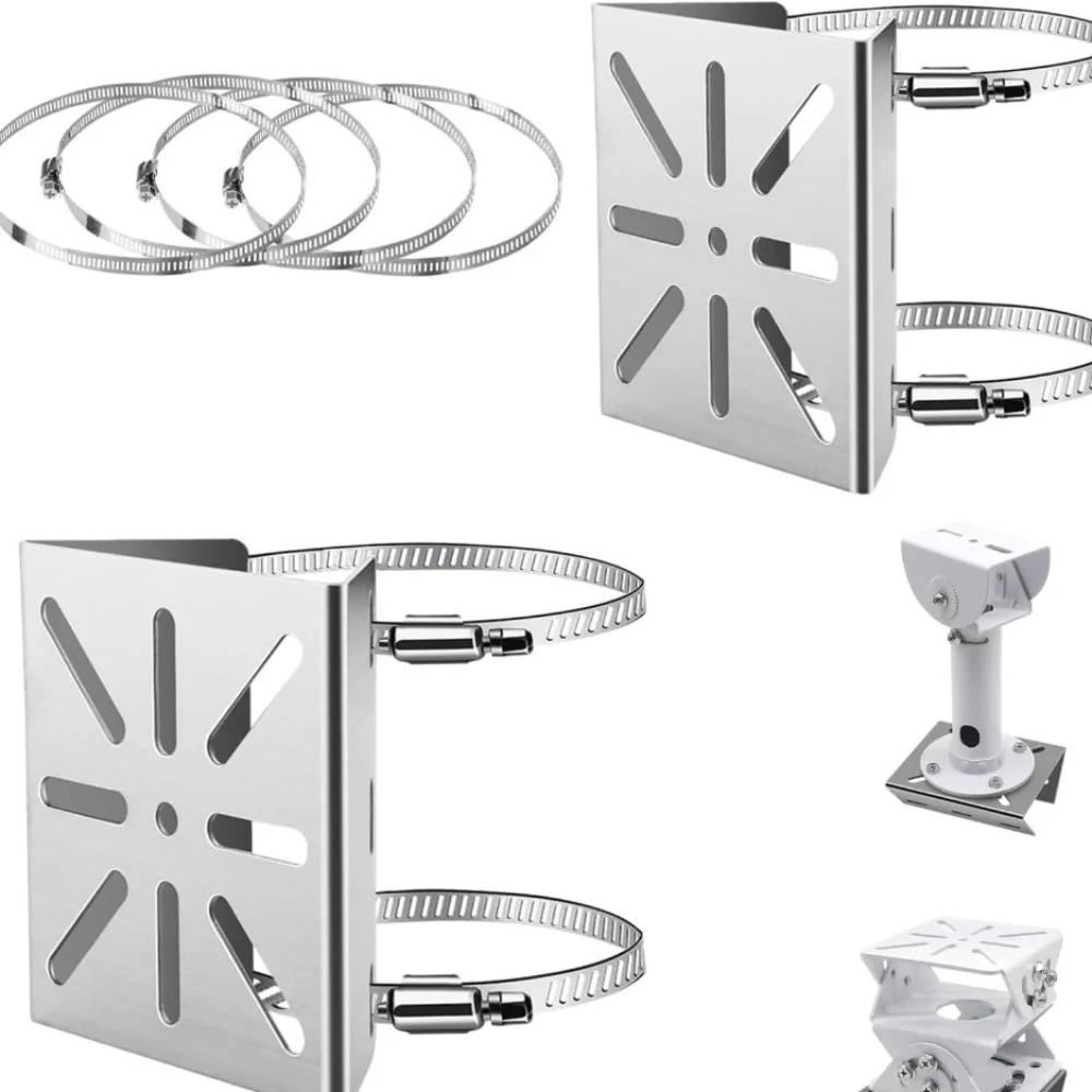 Adjustable Rings Camera Mount Brackets Stainless Steel Flexible Positioning Vertical Mast Mount Brackets Secure Stable
