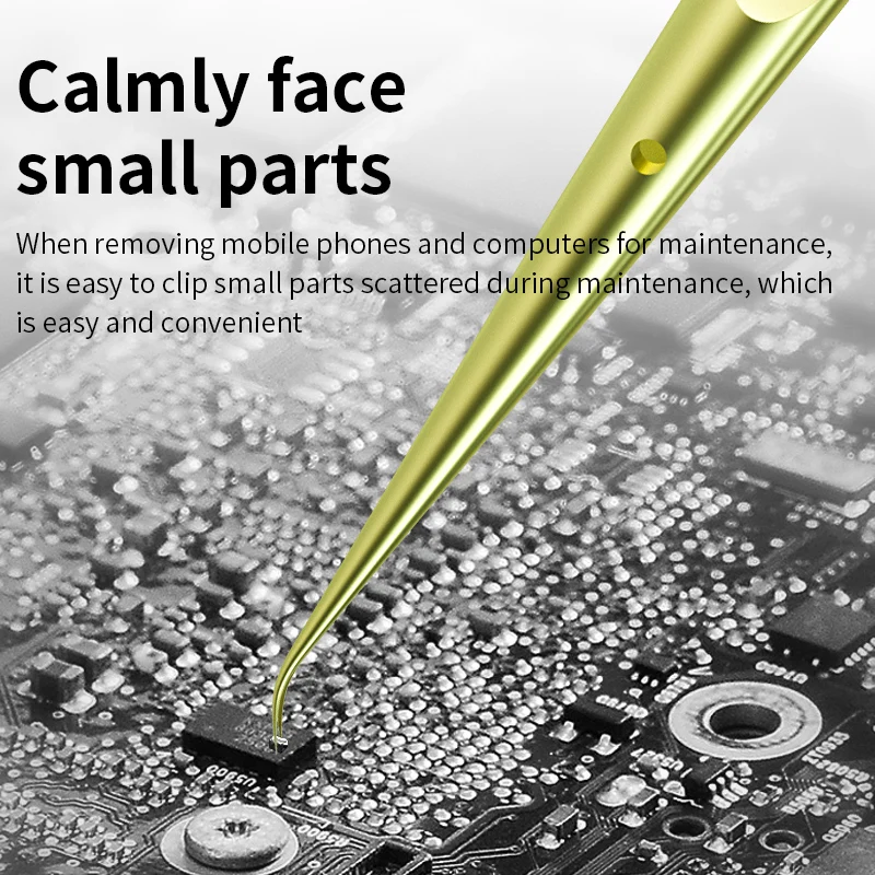 Electronic tweezers High hardness straight/curved antimagnetic Titanium alloy tweezers for watch Mobile Phone repair Hand Tools
