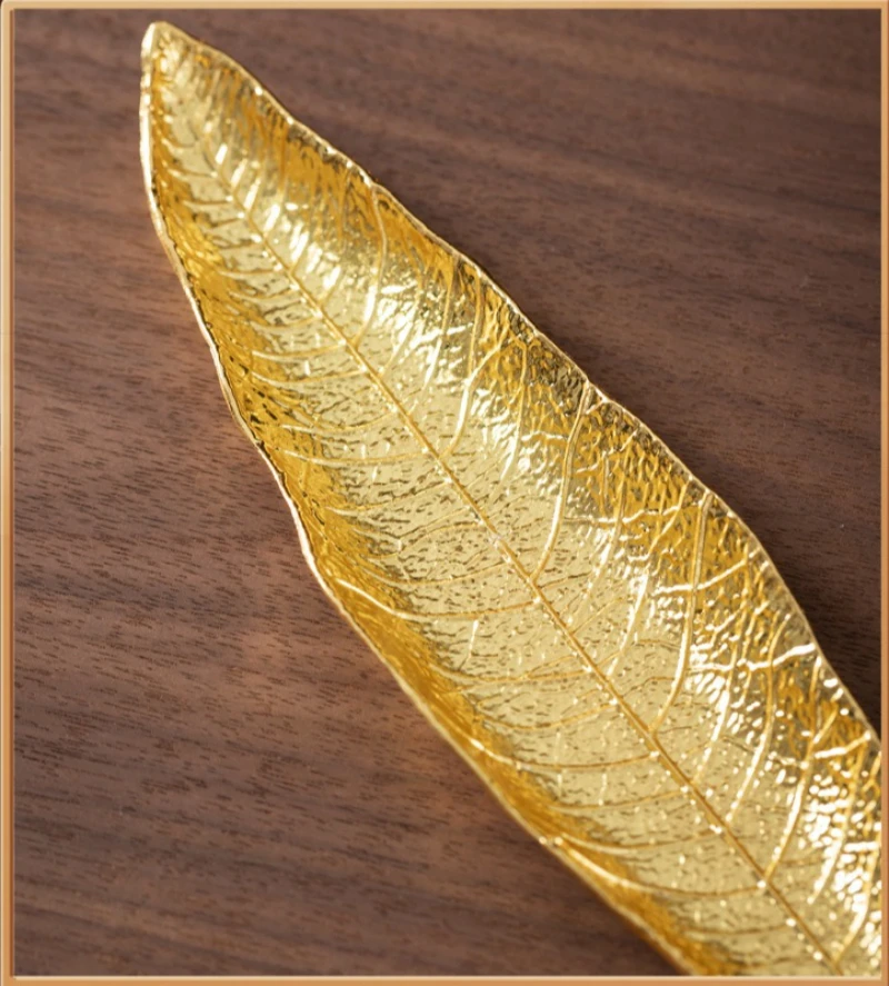 Langer Blattförmiger Räucherstäbchenhalter für Palo Santo Räucherstäbchen Metall-Aschefänger Räuchergefäß für Meditation Yoga Wohndekor Accessoires – Detail 9