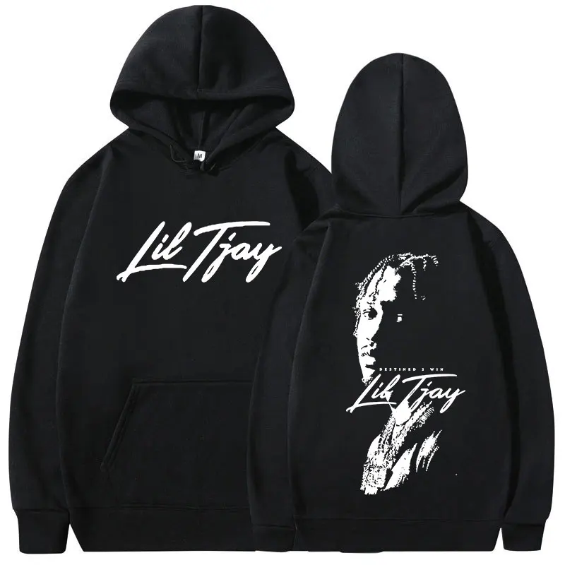 Rapper Lil Tjay Hoody Destined 2 Win Music Album Print Hoodie Men Women Fashion Vintage Oversized Sweatshirt Hip Hop Streetwear