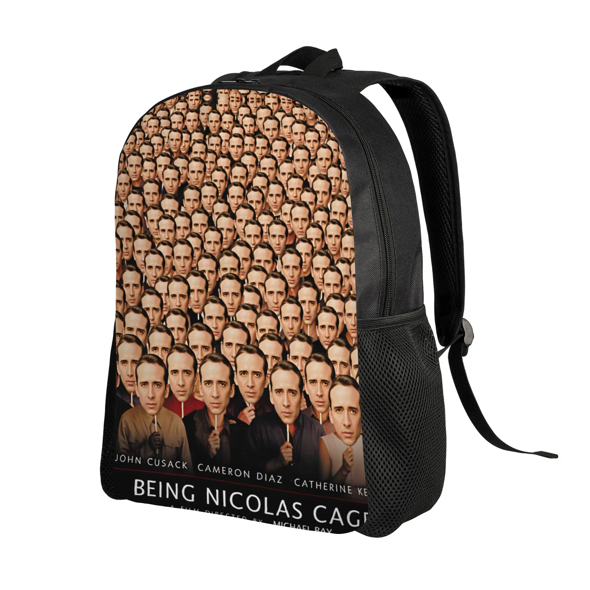 Nicolas Cage meme Backpack  Outdoor Style Backpacks Female Designer Durable High School Bags Kawaii Rucksack