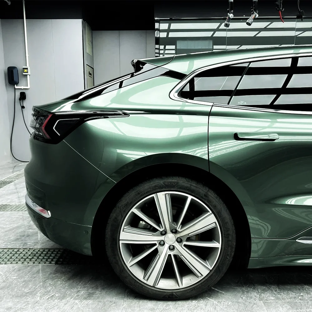 Liquid Metal Alpine Green Car Sticker Color Change Vinyl Film PET Bubble Free Wrapping Car Accessories Auto Self Adhesive Decals