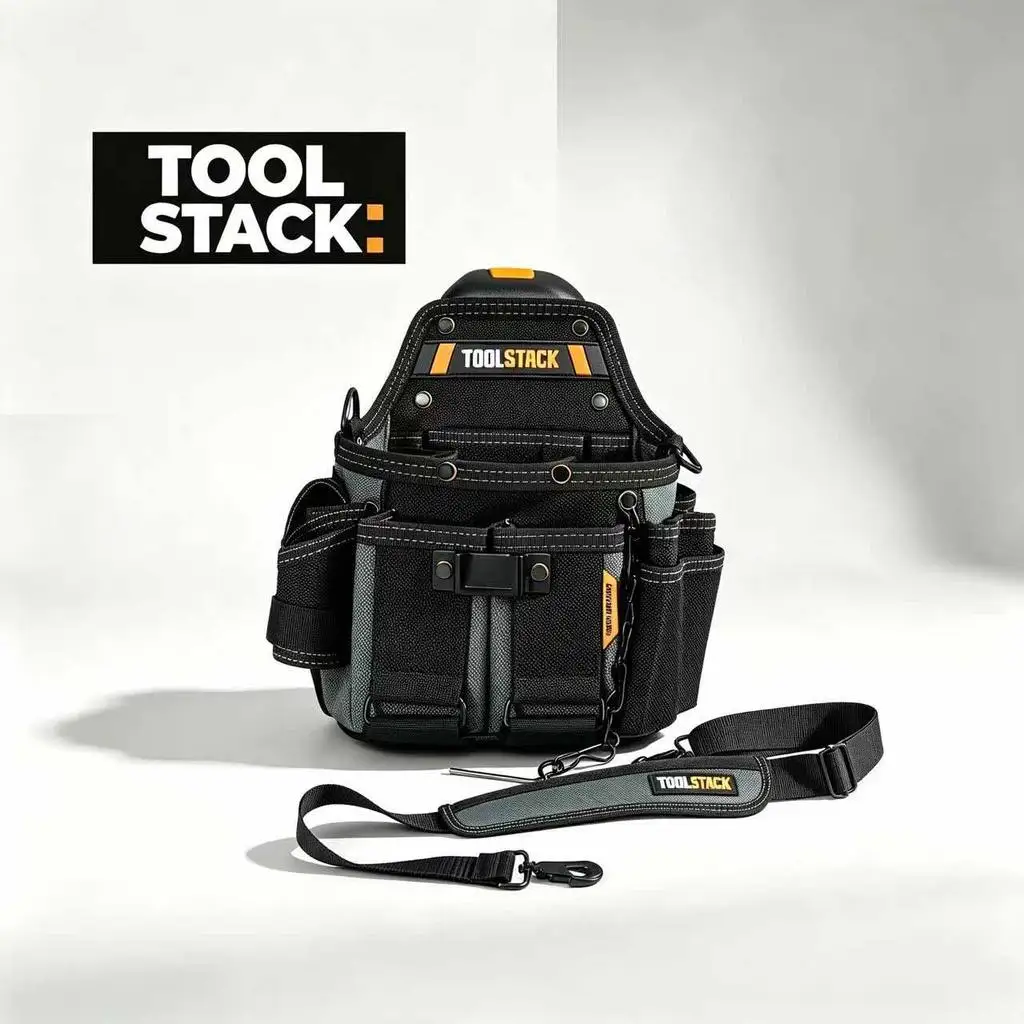 TOOLSTACK Electrician Pouch Thickened Large-capacity Service Kit Storage Bag Quick-Locked Multifunctional Shoulder & Waist Pack
