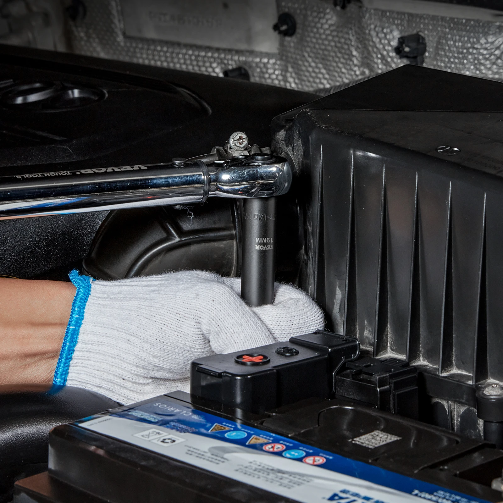 ドライブインパクトソケットセット、65ピースソケットセットSAEメトリック10-24mm、自動車修理用6点Cr-V合金鋼、頑丈な構造