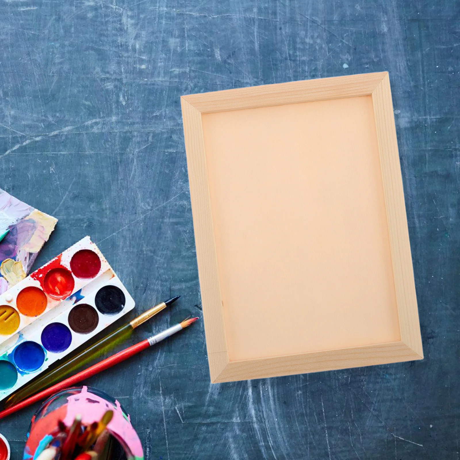 3 Pcs Colorful Mud Frame Wood Flower DIY Kit Picture Frames Craft Kits Ordinary